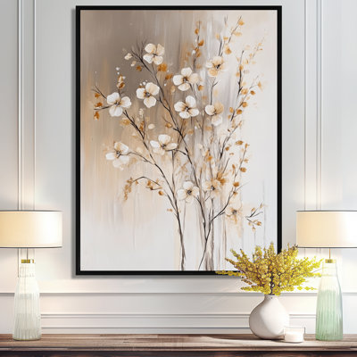 Art mural sur toile Cherry Branch in Stillness II - Japon, minimalisme