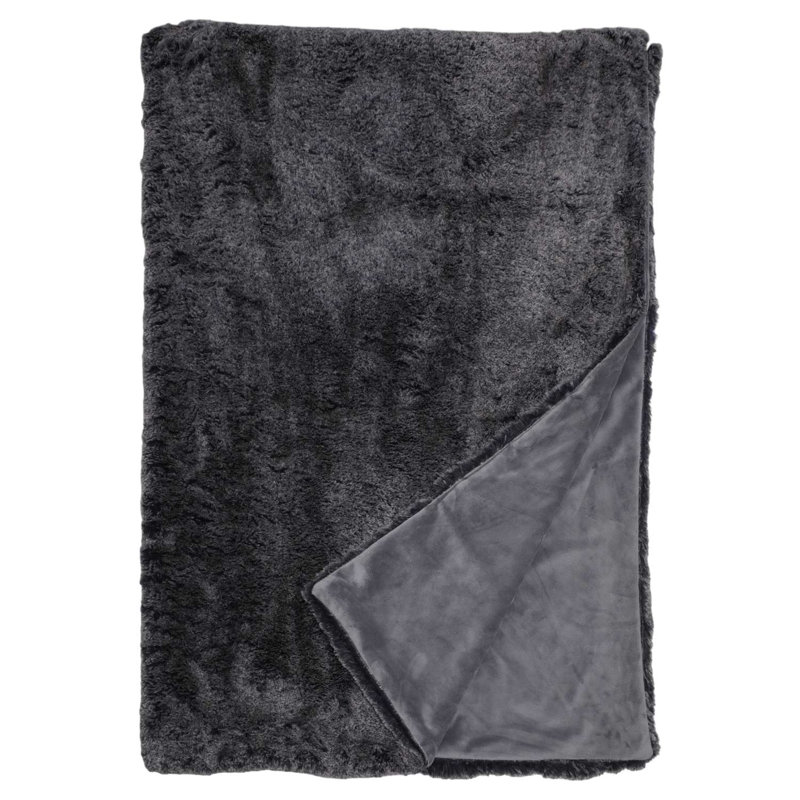 Jeté Wooded River French - 54 x 72, Noir / brun