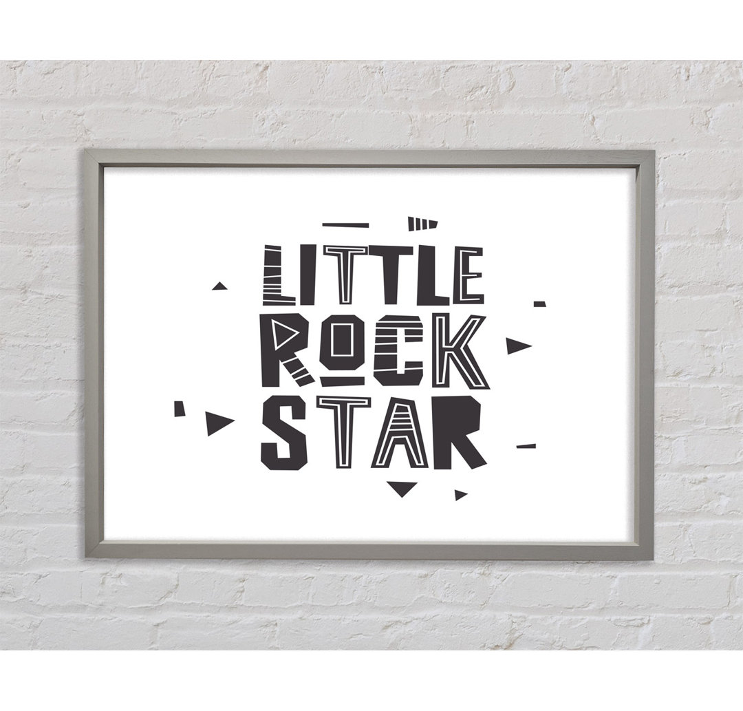 Little Rock Star - Einzelner Bilderrahmen Typografie auf Leinwand