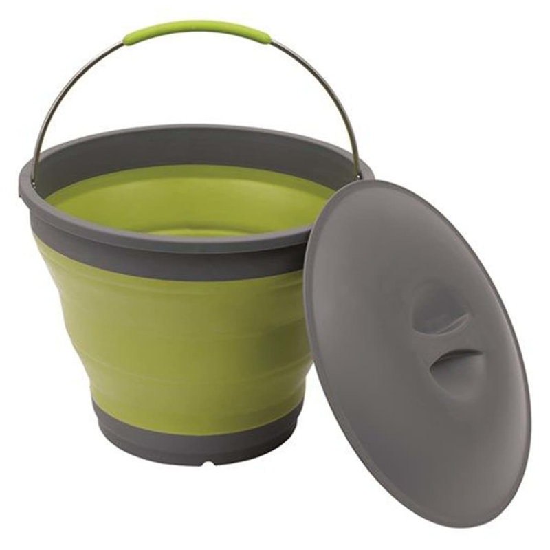 Outwell Collapsible Bucket with Lid 7.5L, Lime Green