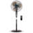 BLACK+DECKER BFSD116B 16" Oscillating Dual-Blade Stand Fan with Remote, Adjustable Height, Black