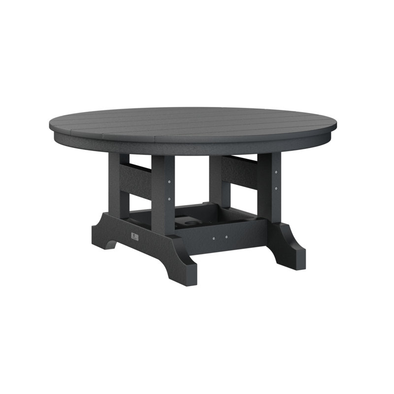Garden Classic Outdoor Round Coffee Table, Black