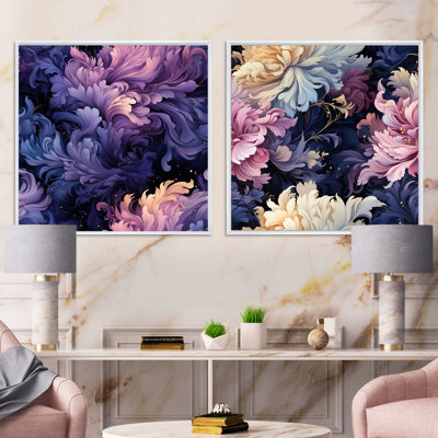 Daniella - Abstract Botanicals Square Collage Set Of 2