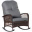 Chaise berçante en osier pour l'extérieur Outsunny-1921807131