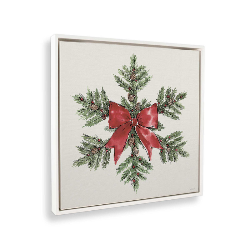 Vintage Wreath III, reproduction sur toile dans un cadre poli, H 12,75 po x l 12,75 po x P 1,75 po, Cadre blanc