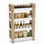 Slim 4-Tier Rolling Kitchen Storage Trolley Cart with Wheels-188466142