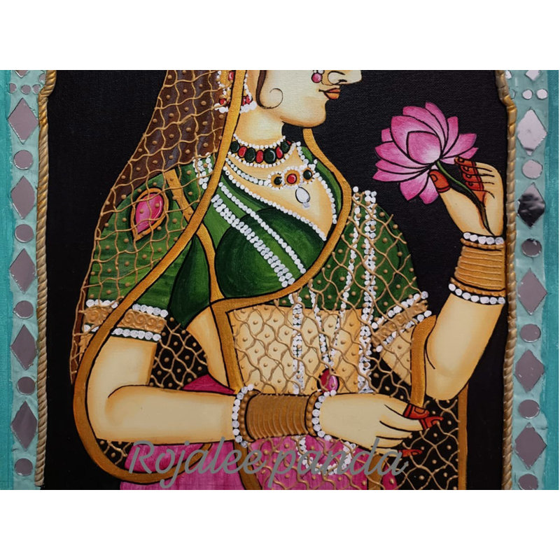 Bani Thani - Art mosaïque | Acrylique sur toile | Par Rojalee Panda