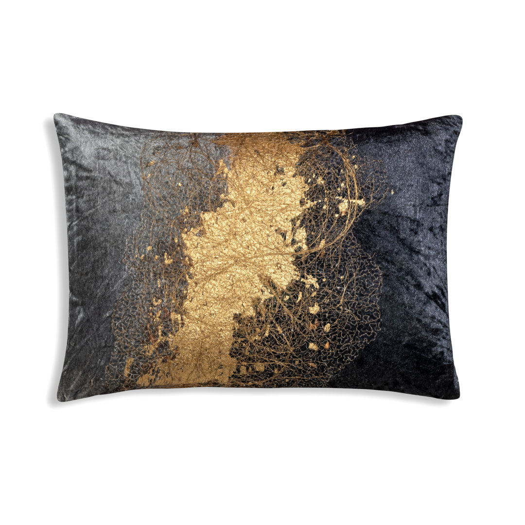 Bella Bead and Foil Digital Print Rectangular Velvet Pillow Cover & Insert Cloud9 Design