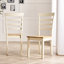 Ensemble de table de salle à manger en bois d'hévéa Alissah avec finition chêne-crème-810646732