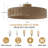 5-Light Natural Farmhouse Semi Flush Mount 