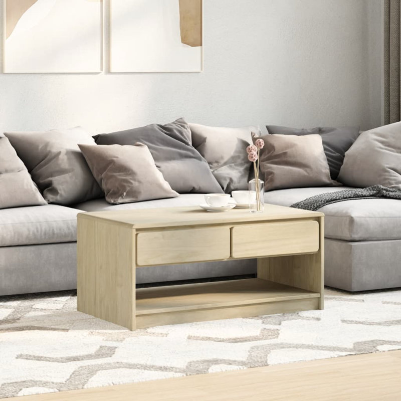 Hansmeier Floor Shelf Coffee Table with Storage