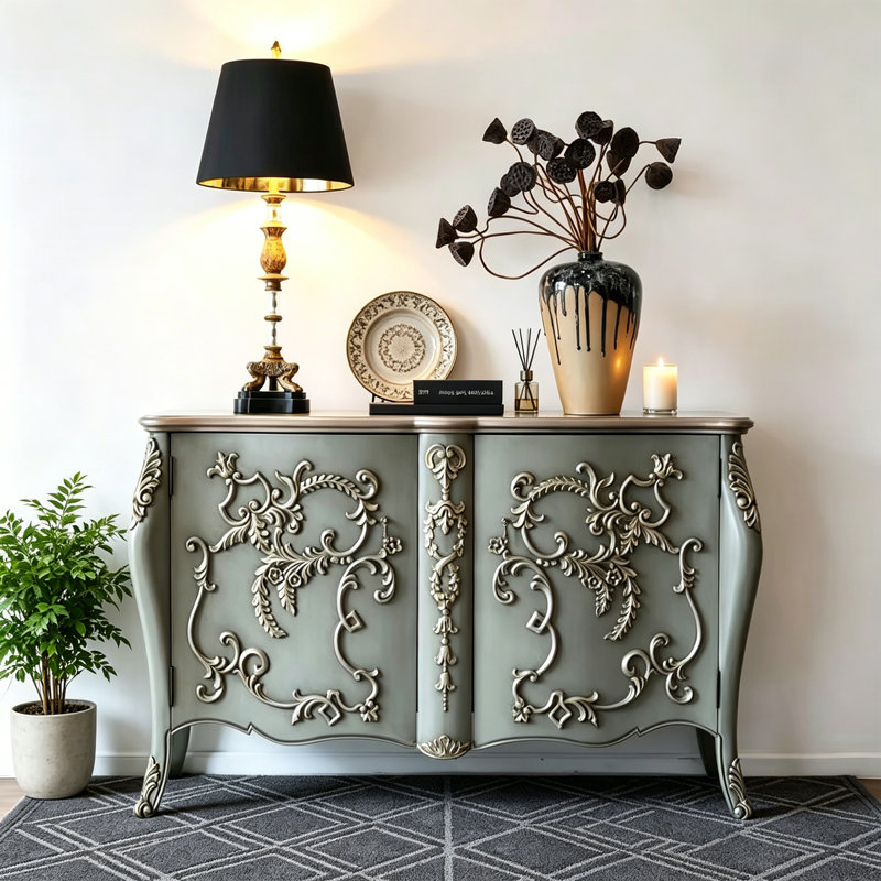 Console gris-vert French French