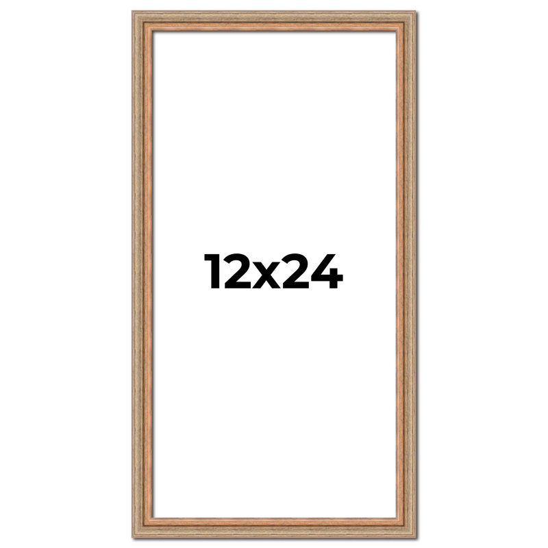 Javarious Beige Solid Wood Single Picture Frame, 12" W x 24" H