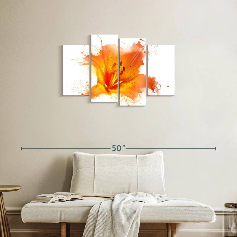Harnek lys abstrait, H 22 po x l 36 po