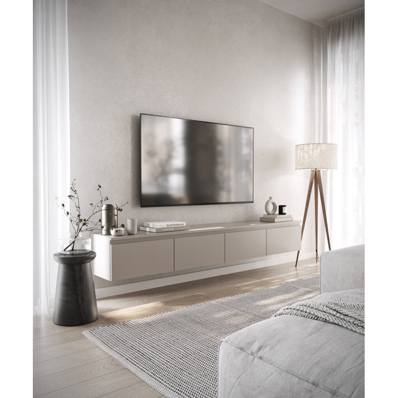 Syvanna 200 cm Wall-Mounted TV Cabinet, Beige