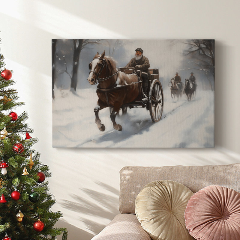 Art des Fêtes de Noël - Toile tendue avec châssis - Série 3-CLXV, H 18 po x l 27 po