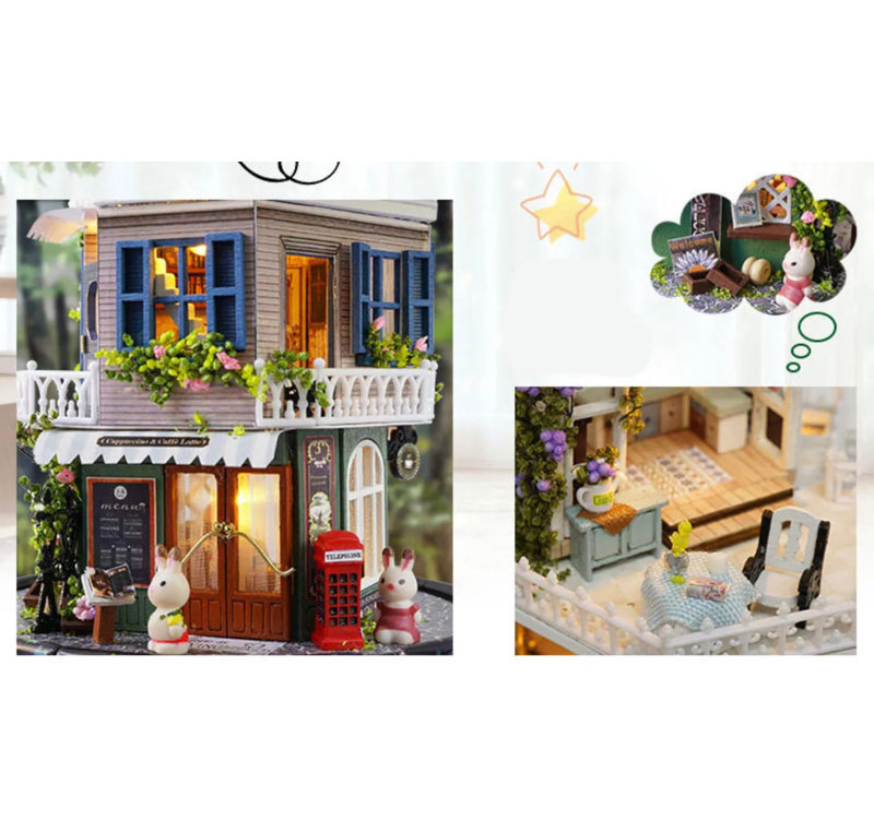 Wizardi Miniature Roombox Kit - Look For A Star Dollhouse Kit