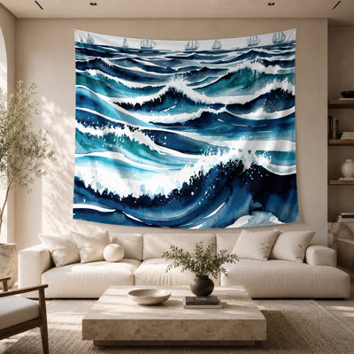 Nautical Ocean blues Wall Tapestry