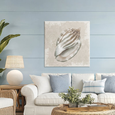 Conch Shell sur toile à motif rétro, design par Conrad Knutsen