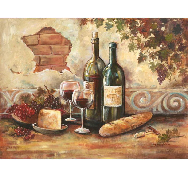 Fleur de lys vivant, Gorham, Gregory, reproduction d'art sur toile tendue: Bounteasant Wine II, H 15 po x l 18 po
