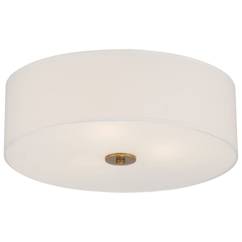 Laylanna Linen Flush Mount, 5.5" H x 18" W x 18" D, Brushed Steel