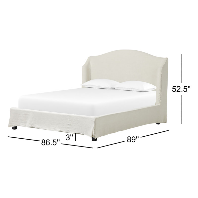 Meryl Upholstered Bed, King, Broadway Mist