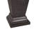 35.5"H Elegant Dark Brown Concrete Tall Column Fountain with LED - Your Ultimate Retro Outdoor Escape
