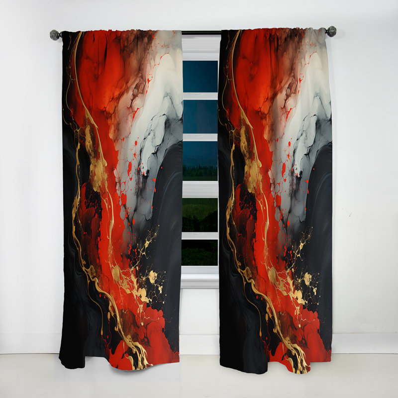 Boltz - Peinture - Rideau occultant - 1 panneaux, L 52 po x L 120 po