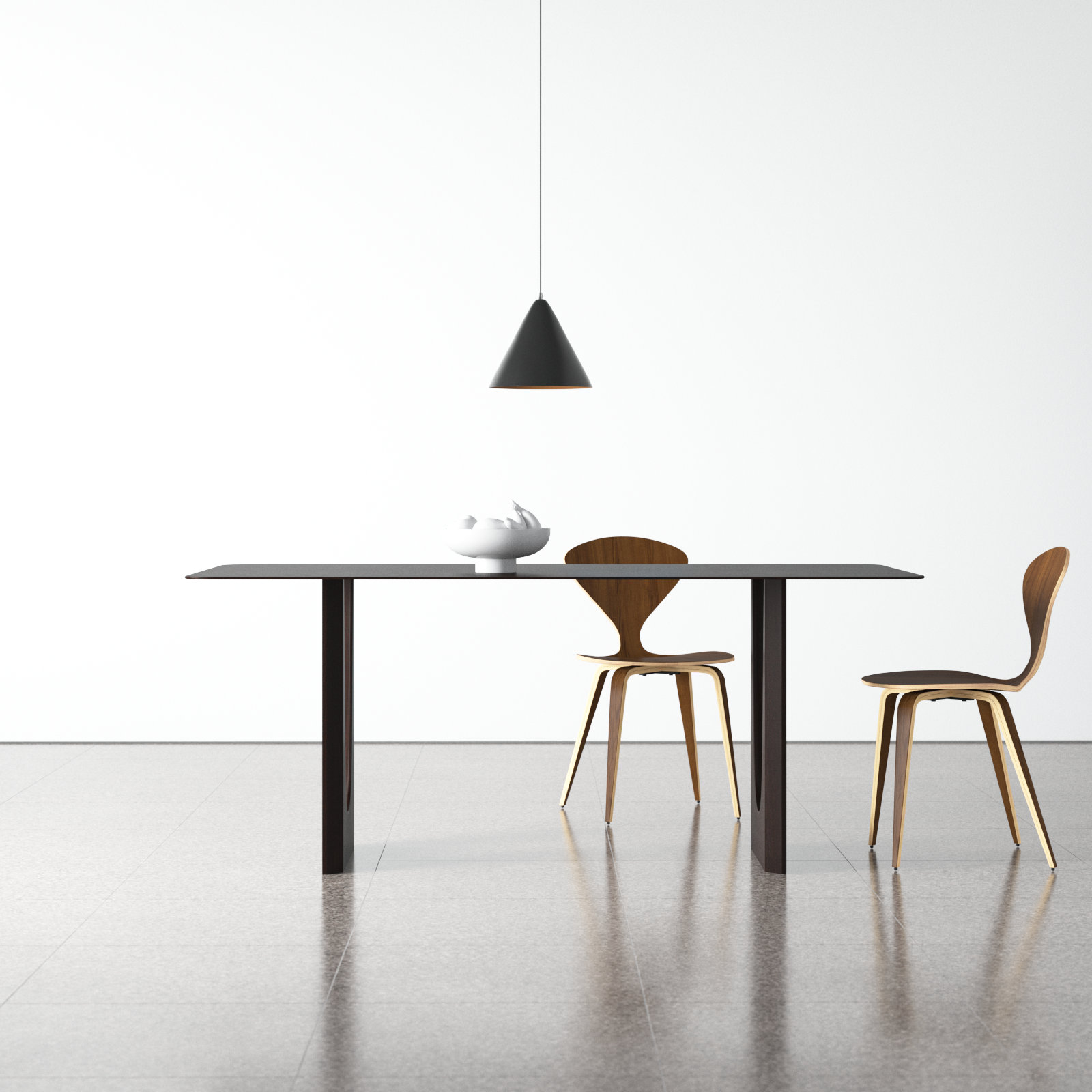 Ella 72" Dining Table, Caviar