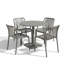 4 - Person Steel Dining Set-1336226998