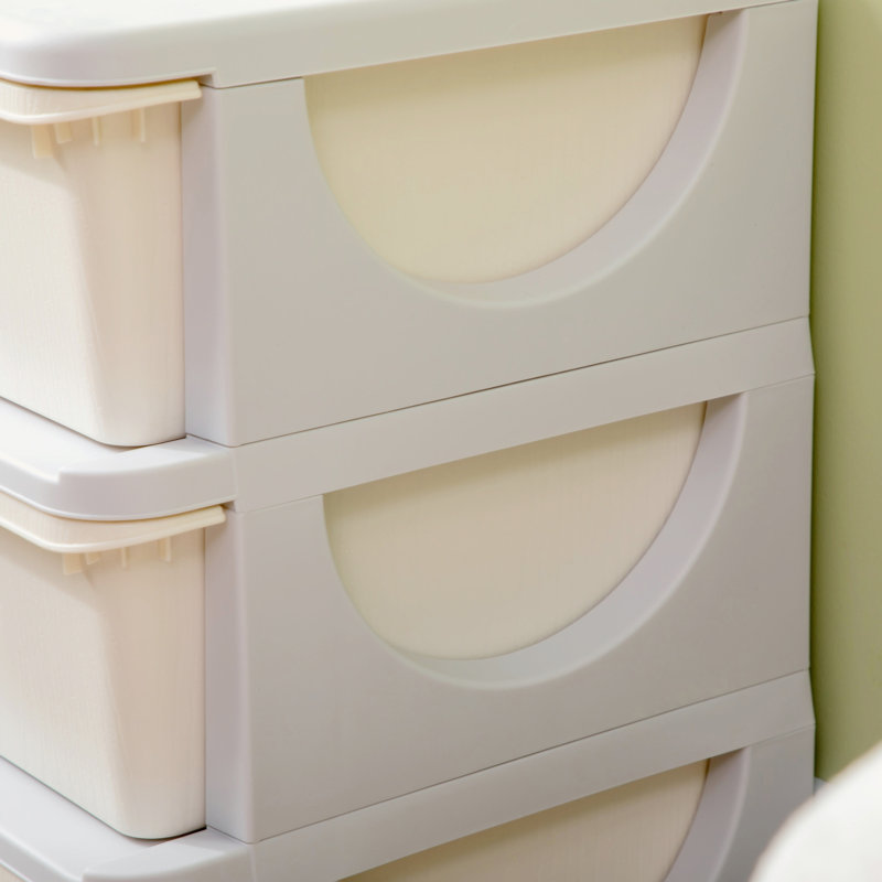 Unité de rangement pour enfants à 3 niveaux, organisateur de jouets avec tiroirs en plastique amovibles, organisateur de rangement de coffre à jouets pour chambre à coucher, chambre de bébé et salle de jeux