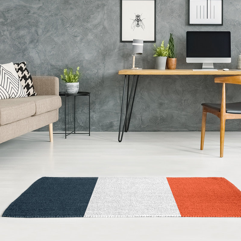 Striped Indoor Rug, Rectangle 5' x 7', No
