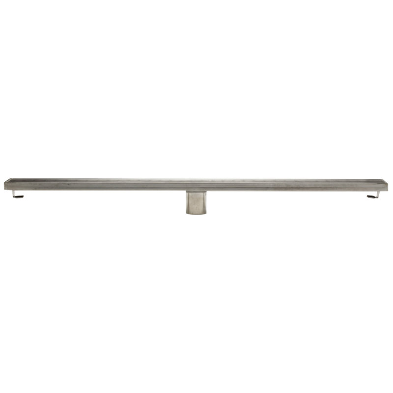 ALFI brand ABLD36D 36" Modern Stainless Steel Linear Shower Drain with Groove Lines