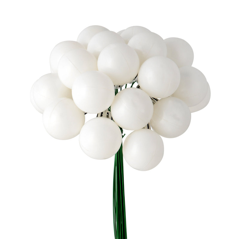 Décoration de Noël boule brillante 1 "x 24", Blanc
