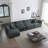 Modular U-Shaped 5 Seater Convertible Sectional Sofa With 1 Ottoman-1108664899