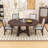 5-Piece Dining Table Set, Wood Extendable Dining Table with Removable Leaf and 4 Upholstered Chairs-1551281368