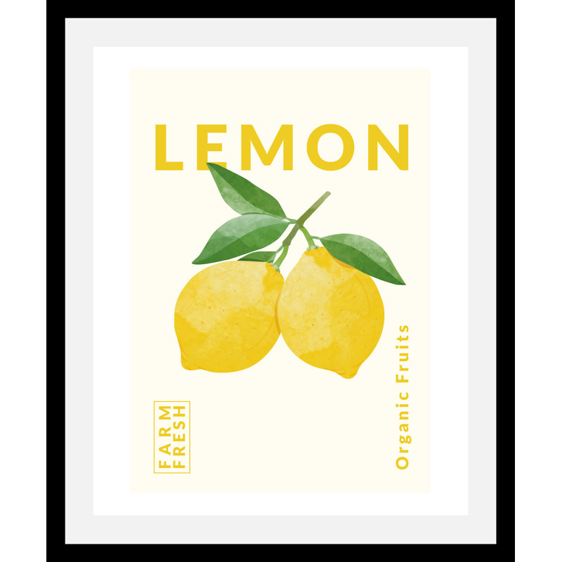 Lemon - Single Picture Frame Print, 70cm H x 50cm W