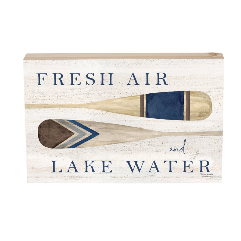 Lake Living Wooden Plock Fresh Air 12x8"
