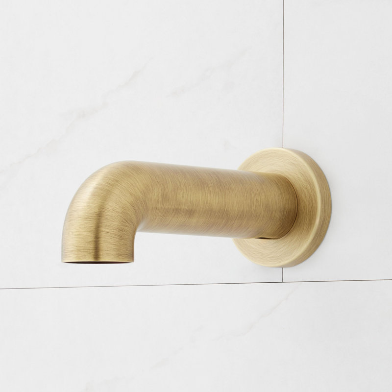 Lexia 7" Tub Spout, Aged Brass