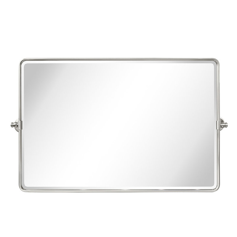 Miroir pivotant biseauté, Nickel brossé, 23 po x 35 po