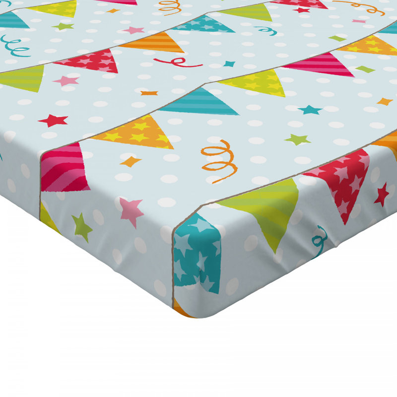 Microfiber Geometric Fitted Sheet, Full Fitted Sheet