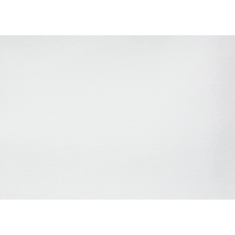Table de bout polyvalente avec base en métal et conception élégante de chambre à coucher d'apparence en cuir blanc robuste
