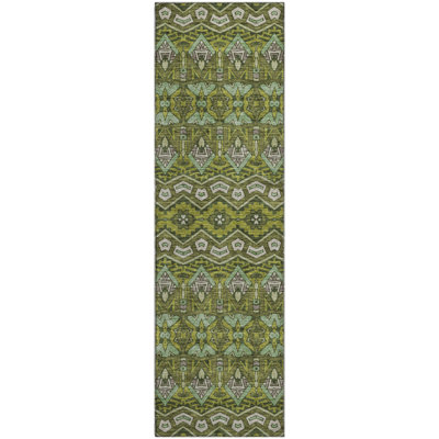Premium Machine Washable Prisco Olive Rug