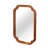 Yellowish Brown Color 24" x 36" Solid Wood Frame Rounded Corner Decorative Mirror, For Bedroom, Bathroom, Living Room, Entryway