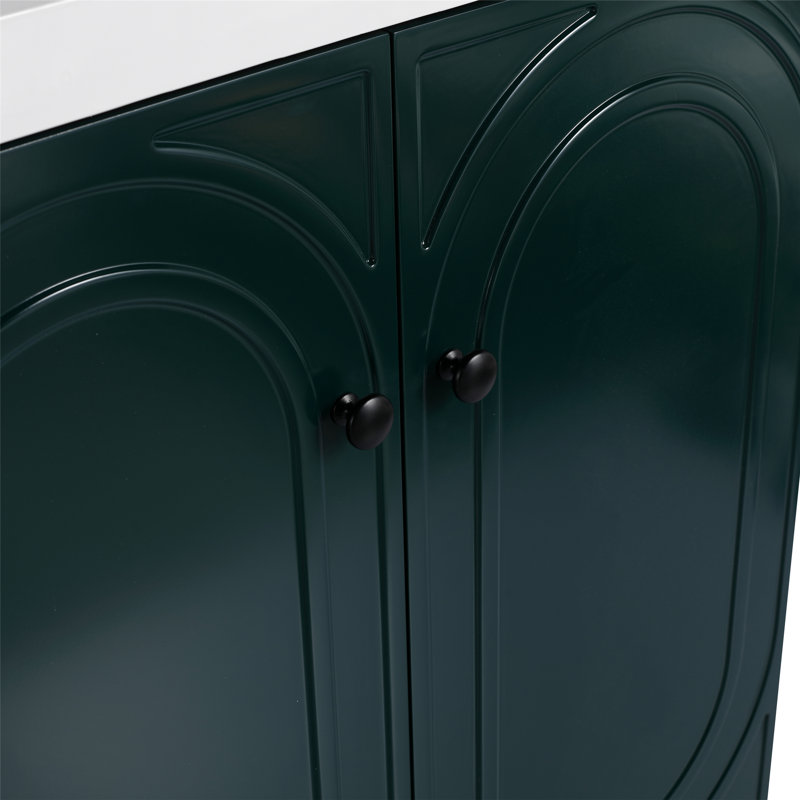 Armoire de rangement autoportante avec 2 portes à fermeture douce, armoire de rangement pour la maison, Vert foncé