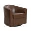 Fauteuil d'appoint pivotant rembourré en similicuir-1758708713