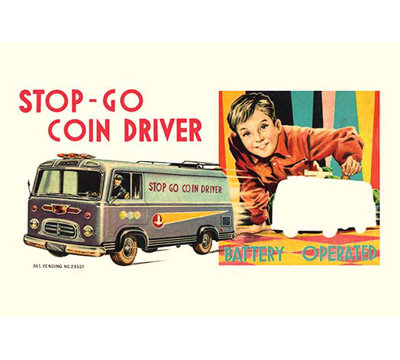« stop-go, pilote de monnaie rétro »