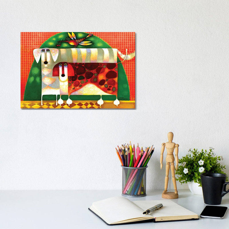 Dogs by Art Mirano - Wrapped Canvas Print, 20.32cm H x 30.48cm W x 1.905cm D