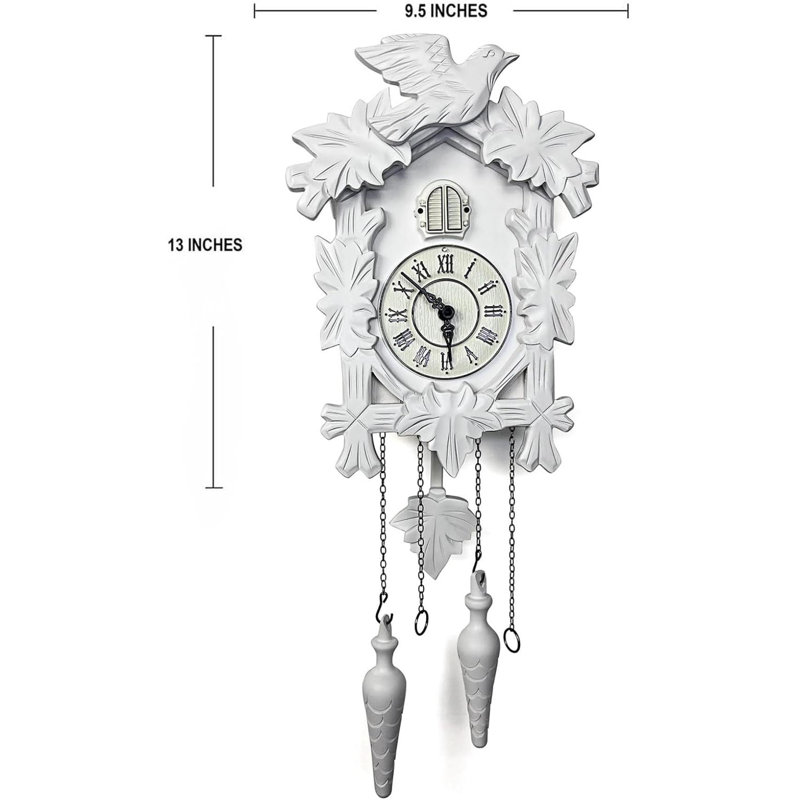 Grande horloge murale rétro en bois