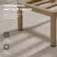 Canapé d'angle modulaire en aluminium pour terrasse 4 personnes, beige-1224836770